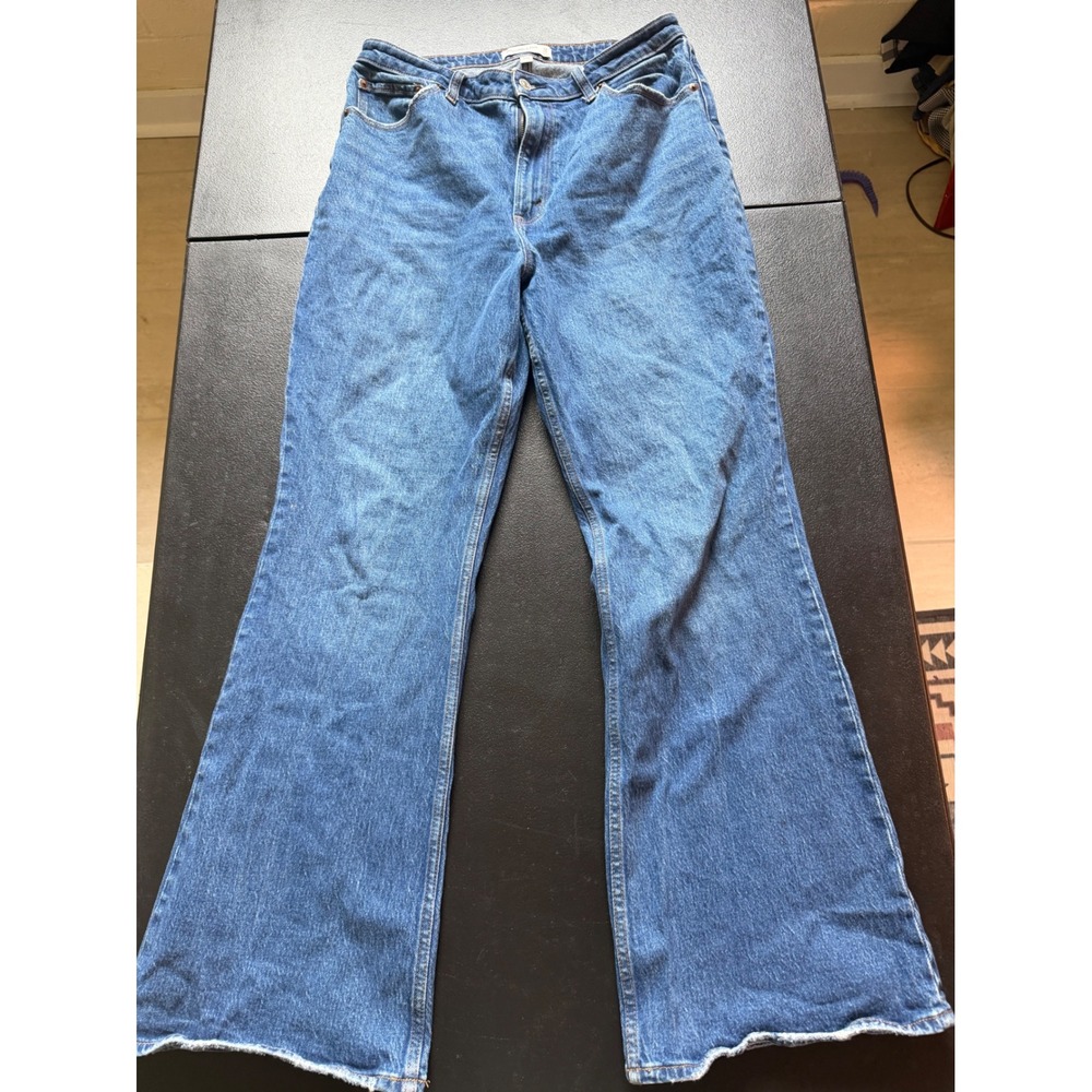 Abercrombie & Fitch Curve Love The Vintage Flare High Rise Jeans Blue 31 12R